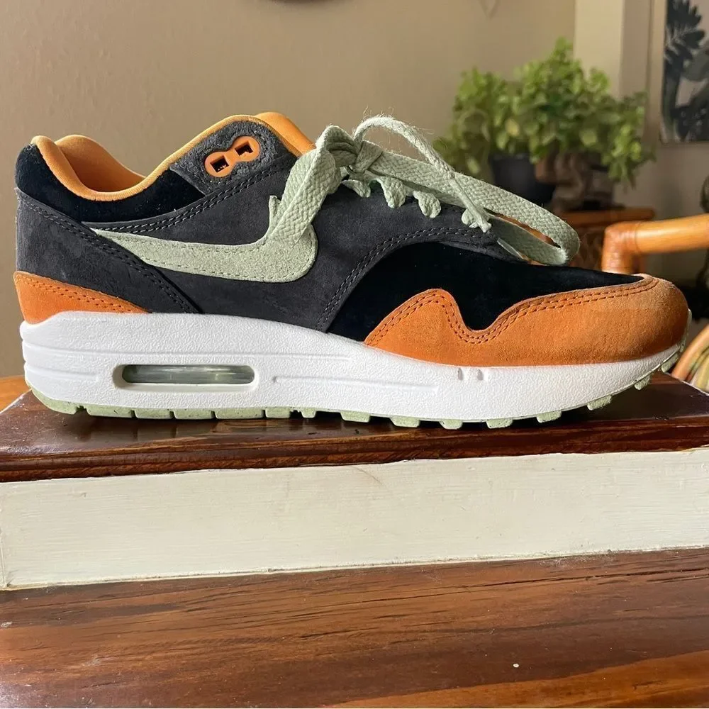 Nike Men’s Air Max 1 Premium Ugly Duckling - Honeydew Orange Gray White Size 5